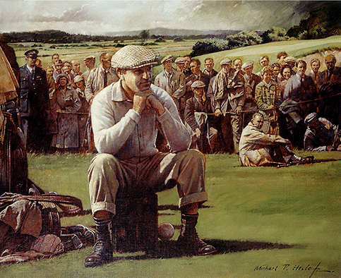 Ben Hogan, waiting for the green to clear